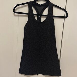 Lululemon black cheetah flow y tank.